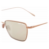 Giorgio Armani - Women’s Rectangular Sunglasses - Rose Gold Light Grey - Sunglasses - Giorgio Armani Eyewear