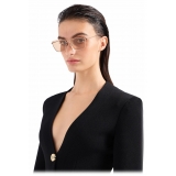 Giorgio Armani - Women’s Rectangular Sunglasses - Rose Gold Light Grey - Sunglasses - Giorgio Armani Eyewear