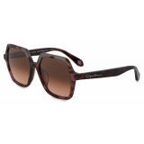 Giorgio Armani - Occhiali da Sole Donna Forma Squadrata - Grigio Havana Bordeaux - Occhiali da Sole - Giorgio Armani Eyewear