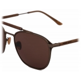 Giorgio Armani - Men’s Square Sunglasses - Matte Bronze Dark Brown - Sunglasses - Giorgio Armani Eyewear