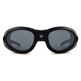 Giorgio Armani - Occhiali da Sole Uomo Forma Ovale - Nero Opaco Grigio - Occhiali da Sole - Giorgio Armani Eyewear