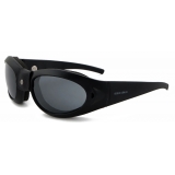 Giorgio Armani - Men’s Oval Sunglasses - Matte Black Grey - Sunglasses - Giorgio Armani Eyewear