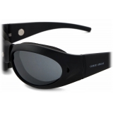 Giorgio Armani - Occhiali da Sole Uomo Forma Ovale - Nero Opaco Grigio - Occhiali da Sole - Giorgio Armani Eyewear