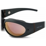 Giorgio Armani - Men’s Oval Sunglasses - Clay Brown Grey Rose Gold - Sunglasses - Giorgio Armani Eyewear