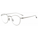 Giorgio Armani - Men’s Panto Optical Glasses - Matte Silver - Optical Glasses - Giorgio Armani Eyewear