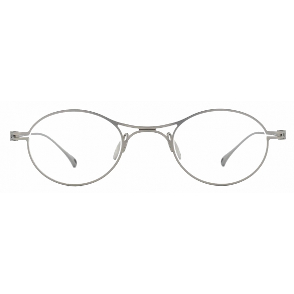 Giorgio Armani - Men’s Oval Optical Glasses - Matte Silver - Optical Glasses - Giorgio Armani Eyewear