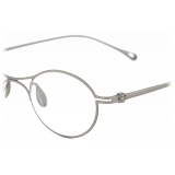 Giorgio Armani - Men’s Oval Optical Glasses - Matte Silver - Optical Glasses - Giorgio Armani Eyewear