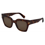 Bulgari - B.Zero1 - Geometric Acetate Sunglasses - Brown - B.Zero1 Collection - Sunglasses - Bulgari Eyewear