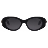 Bulgari - Serpenti - Oval Acetate Sunglasses - Black - Serpenti Collection - Sunglasses - Bulgari Eyewear