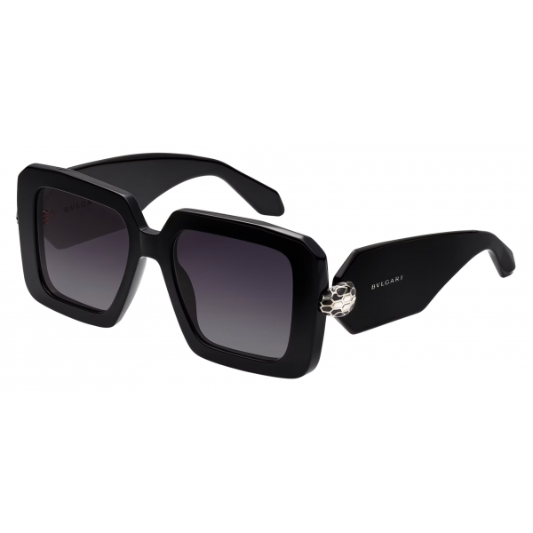 Bulgari - Serpenti - Rectangular Acetate Sunglasses - Black - Serpenti ...