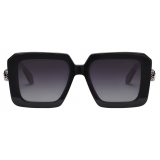 Bulgari - Serpenti - Rectangular Acetate Sunglasses - Black - Serpenti Collection - Sunglasses - Bulgari Eyewear