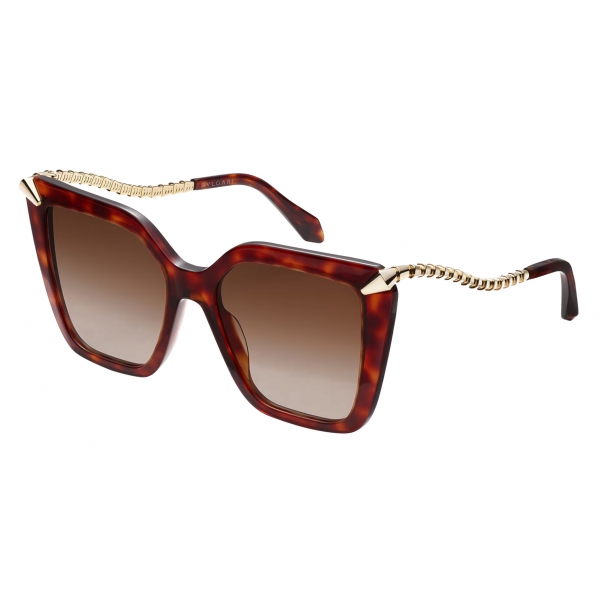 Bulgari - Serpenti - Butterfly Acetate Sunglasses - Brown - Serpenti Collection - Sunglasses - Bulgari Eyewear