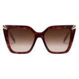 Bulgari - Serpenti - Occhiali da Sole a Farfalla in Acetato - Marrone - Serpenti Collection - Occhiali da Sole - Bulgari Eyewear