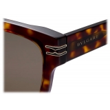 Bulgari - B.Zero1 - Occhiali da Sole Squadrata in Acetato - Marrone - B.Zero1 Collection - Occhiali da Sole - Bulgari Eyewear