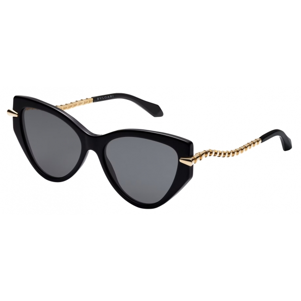 Bulgari - Serpenti - Cat Eye Acetate Sunglasses - Black - Serpenti ...