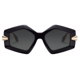 Bulgari - Serpenti - Geometric Acetate and Metal Sunglasses - Black - Serpenti Collection - Sunglasses - Bulgari Eyewear
