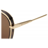 Bulgari - B.Zero1 - Square Metal Sunglasses - Gold Brown - B.Zero1 Collection - Sunglasses - Bulgari Eyewear
