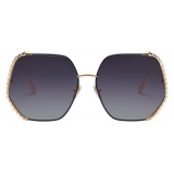 Bulgari - Serpenti - Occhiali da Sole Geometrica in Metallo - Nero - Serpenti Collection - Occhiali da Sole - Bulgari Eyewear