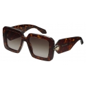 Bulgari - Serpenti - Rectangular Acetate Sunglasses - Brown - Serpenti Collection - Sunglasses - Bulgari Eyewear