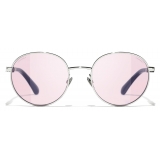 Chanel - Pantos Sunglasses - Silver Pink - Chanel Eyewear
