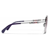 Chanel - Pantos Sunglasses - Silver Pink - Chanel Eyewear