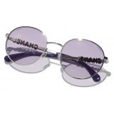 Chanel - Occhiali da Sole Pantos - Argento Rosa - Chanel Eyewear