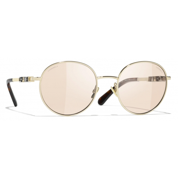 Chanel - Occhiali da Sole Pantos - Oro Marrone - Chanel Eyewear