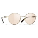 Chanel - Occhiali da Sole Pantos - Oro Marrone - Chanel Eyewear