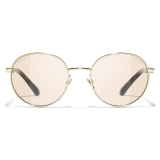 Chanel - Occhiali da Sole Pantos - Oro Marrone - Chanel Eyewear