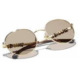 Chanel - Occhiali da Sole Pantos - Oro Marrone - Chanel Eyewear