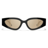 Chanel - Cat Eye Sunglasses - Black White Beige - Chanel Eyewear