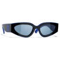 Chanel - Occhiali da Sole Cat Eye - Nero Blu Azzurro - Chanel Eyewear