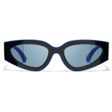 Chanel - Cat Eye Sunglasses - Black Blue - Chanel Eyewear