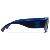Chanel - Occhiali da Sole Cat Eye - Nero Blu Azzurro - Chanel Eyewear