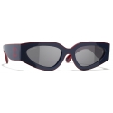 Chanel - Cat Eye Sunglasses - Burgundy Navy Blue Gray - Chanel Eyewear