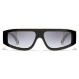 Chanel - Shield Sunglasses - Black Beige Light Gray - Chanel Eyewear