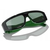 Chanel - Occhiali da Sole a Maschera - Nero Verde - Chanel Eyewear