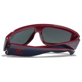 Chanel - Shield Sunglasses - Burgundy Navy Blue Dark Gray - Chanel Eyewear