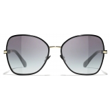 Chanel - Butterfly Sunglasses - Gold Black Gray Gradient - Chanel Eyewear