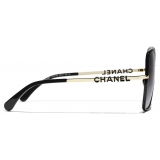 Chanel - Butterfly Sunglasses - Gold Black Gray Gradient - Chanel Eyewear