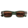 Bottega Veneta - Occhiali da Sole Bolt Squared - Verde Rame - Occhiali da Sole - Bottega Veneta Eyewear