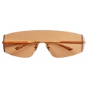 Bottega Veneta - Occhiali da Sole Futuristic Shield - Oro Arancione - Occhiali da Sole - Bottega Veneta Eyewear