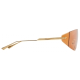 Bottega Veneta - Occhiali da Sole Futuristic Shield - Oro Arancione - Occhiali da Sole - Bottega Veneta Eyewear