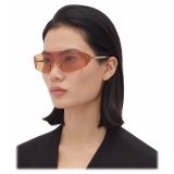 Bottega Veneta - Futuristic Shield Sunglasses - Gold Orange - Sunglasses - Bottega Veneta Eyewear