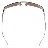 Bottega Veneta - Futuristic Shield Sunglasses - Silver Green - Sunglasses - Bottega Veneta Eyewear
