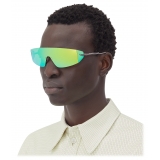 Bottega Veneta - Futuristic Shield Sunglasses - Silver Green - Sunglasses - Bottega Veneta Eyewear