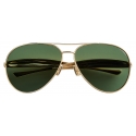 Bottega Veneta - Occhiali da Sole Aviator Sardine - Oro Verde - Occhiali da Sole - Bottega Veneta Eyewear