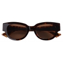 Bottega Veneta - Occhiali da Sole Tri-Fold Square - Havana Marrone - Occhiali da Sole - Bottega Veneta Eyewear