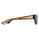 Bottega Veneta - Occhiali da Sole Tri-Fold Square - Havana Marrone - Occhiali da Sole - Bottega Veneta Eyewear