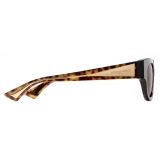 Bottega Veneta - Tri-Fold Square Sunglasses - Havana Brown - Sunglasses - Bottega Veneta Eyewear